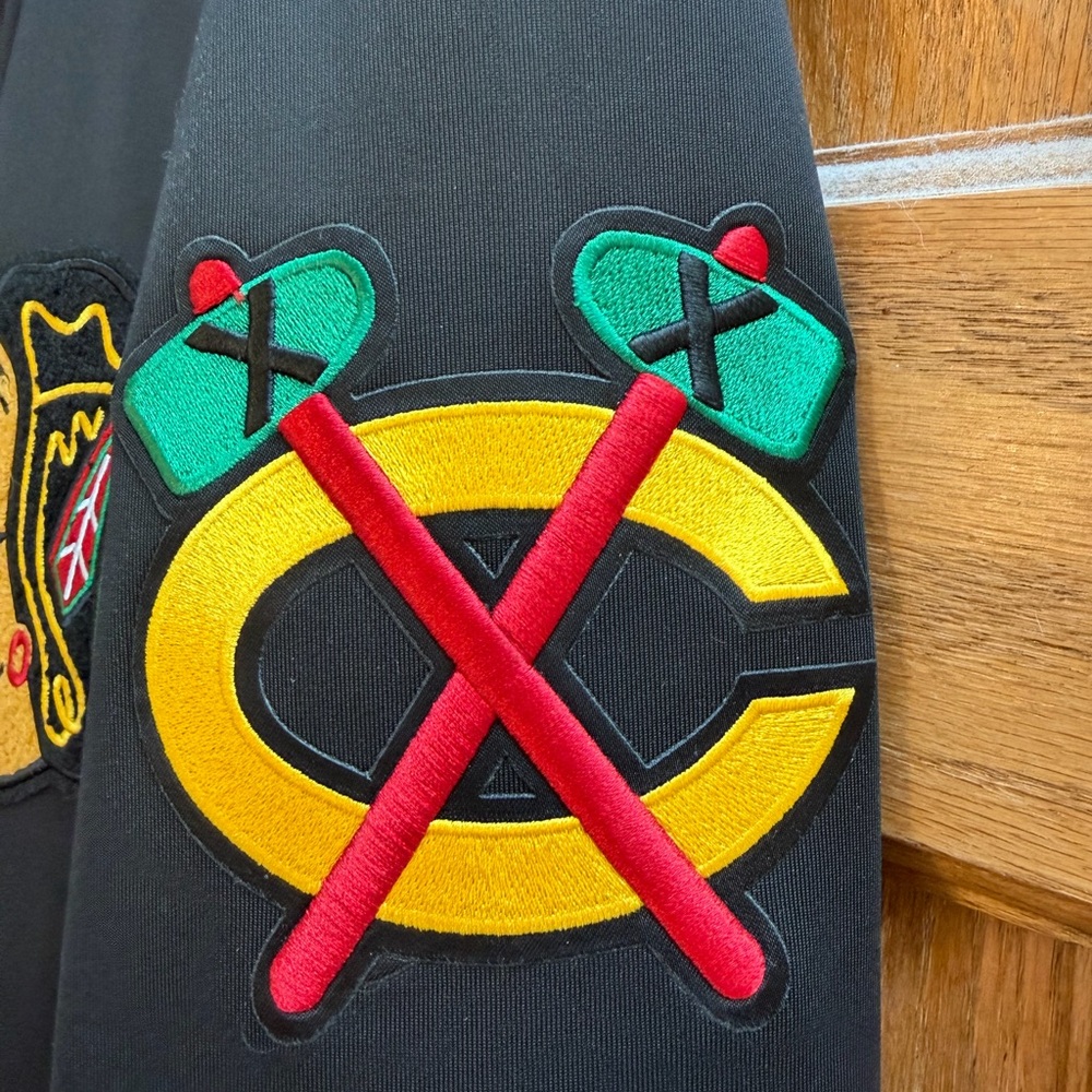 Chicago Blackhawks Black Varsity Jacket - Picture 5 of 10